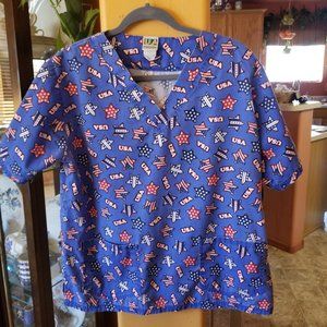 USA Scrub Top
